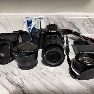 Canon Black Digital Camera with Accessories